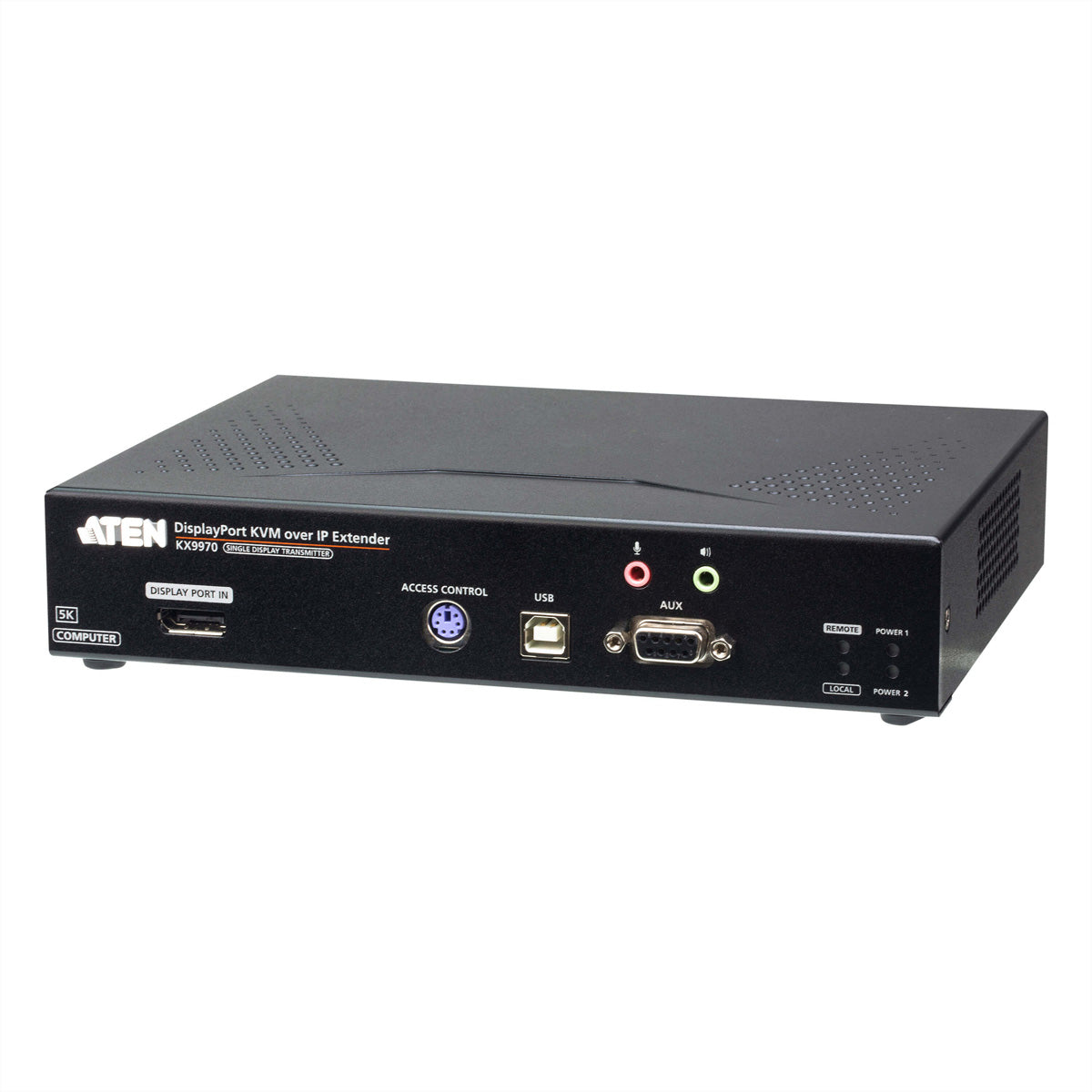 ATEN KX9970T – DisplayPort KVM über IP Sender, 5K@30 Hz, HDR, RS-232, 2× SFP, Schwarz
