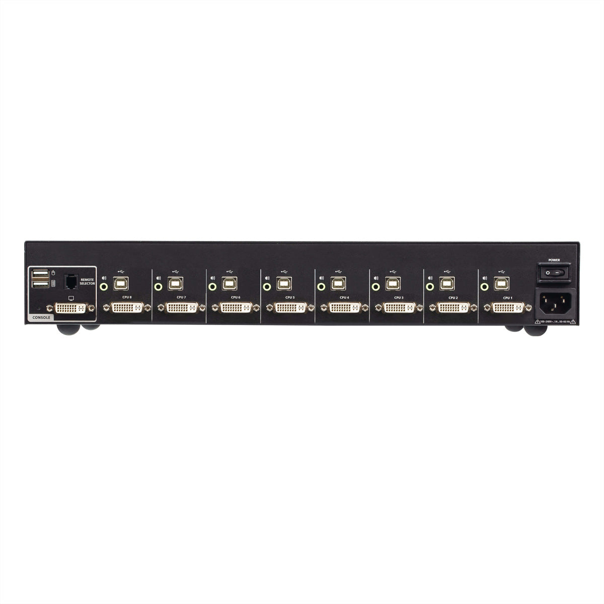 ATEN CS1188D4 – 8-Port DVI Secure KVM-Switch – 4K/30 Hz, PSD PP v4.0, USB 2.0-Hub, Audio