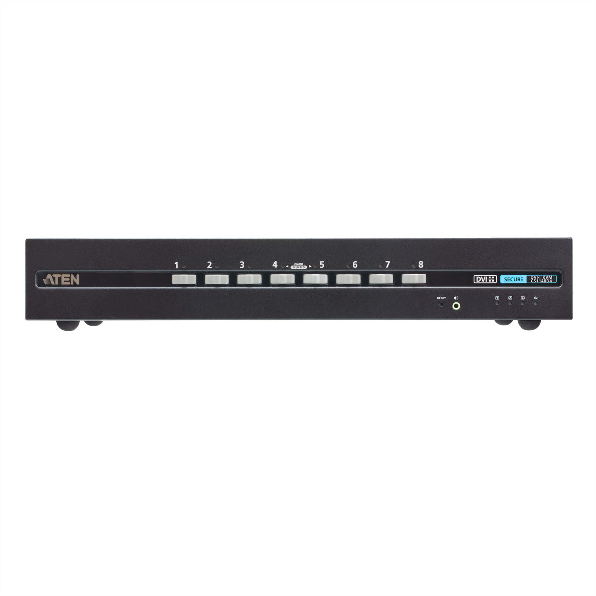 ATEN CS1148D4 – 8-Port DVI Secure KVM-Switch, Dual-View – 4K/30 Hz, NIAP/PP v4.0, USB 2.0-Hub, Audio