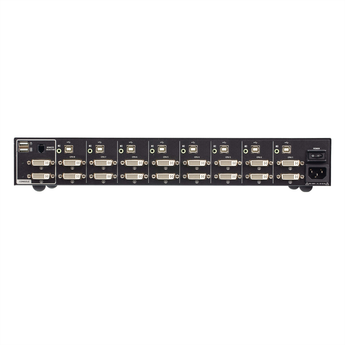 ATEN CS1148D4 – 8-Port DVI Secure KVM-Switch, Dual-View – 4K/30 Hz, NIAP/PP v4.0, USB 2.0-Hub, Audio