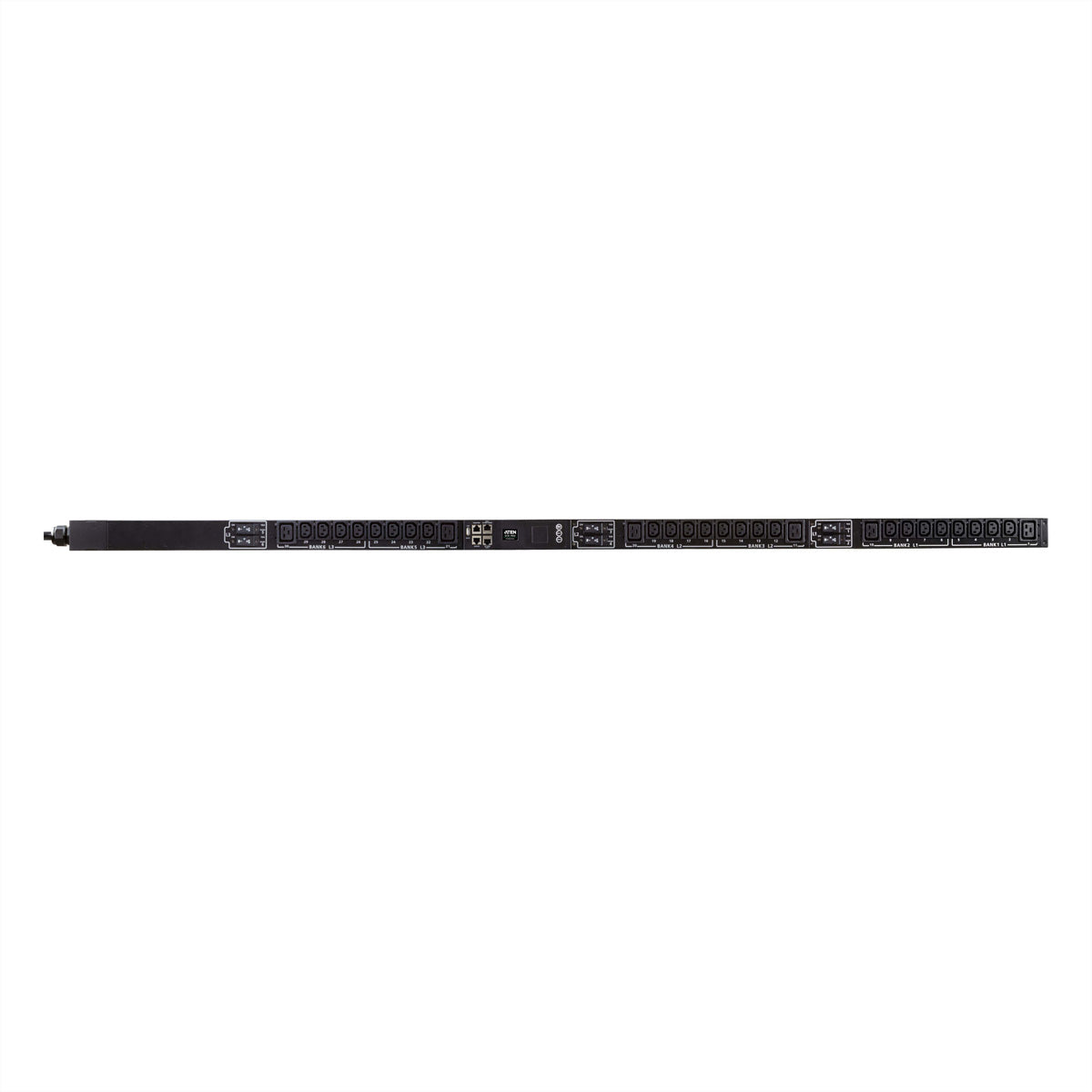 ATEN Rack-PDU – Ausgangsmessung, Geschaltet, 3-phasig, 0U, 32 A 230–400 V, 24×C13 + 6×C19, IEC 60309, 3 m