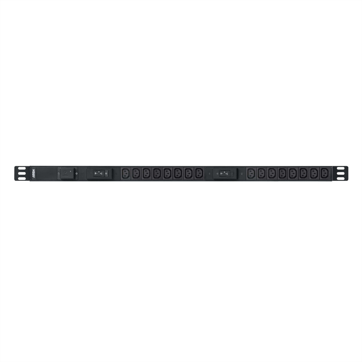 ATEN PE0316SG PDU 7,7 kVA/32 A – Überspannungsschutz, 0U Rack – C13×16 – für Racks und Serverräume, Schwarz