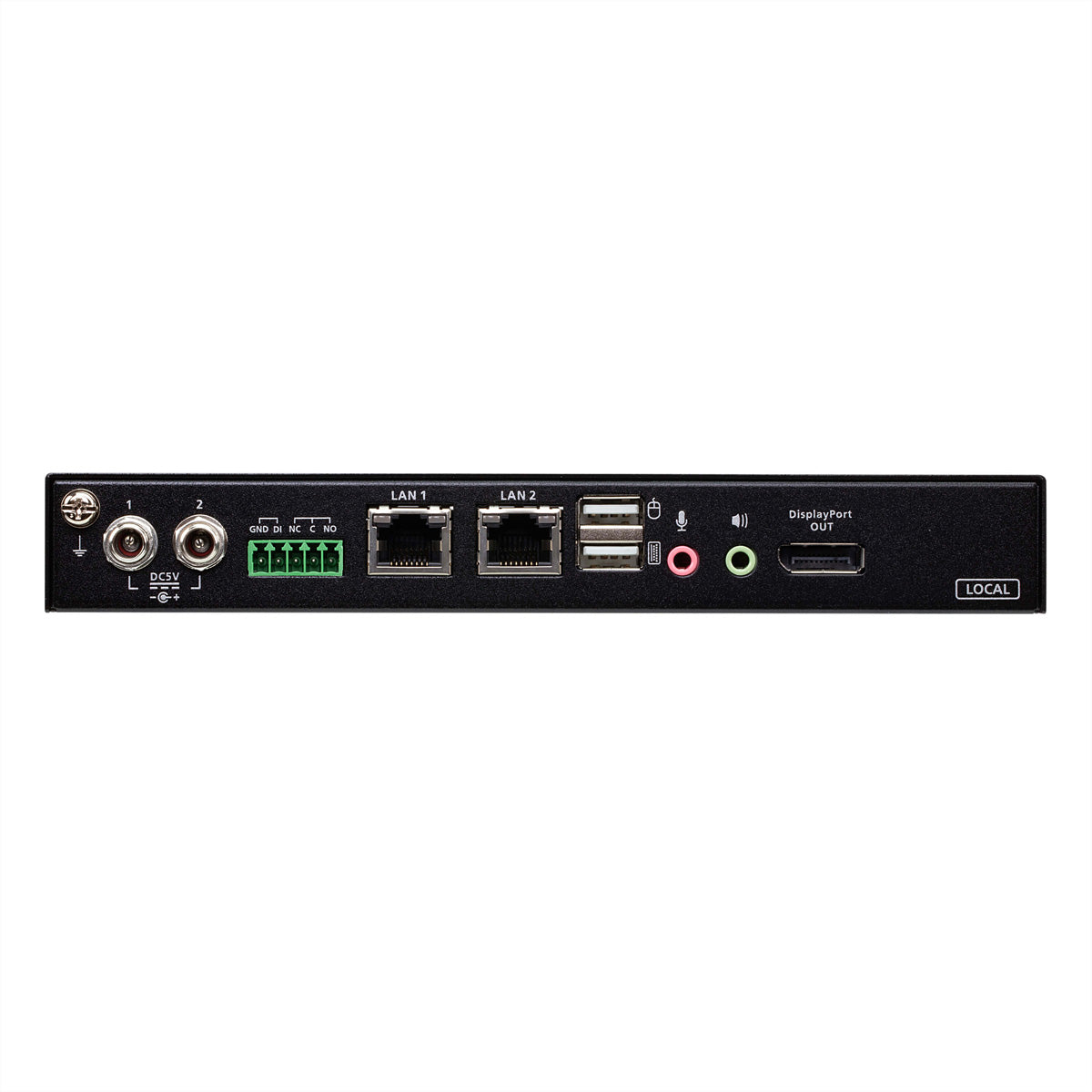 ATEN RCMDP101U – KVM over IP Switch – 1×DisplayPort 4K (4096×2160@30 Hz), 2×LAN, DC, Schwarz