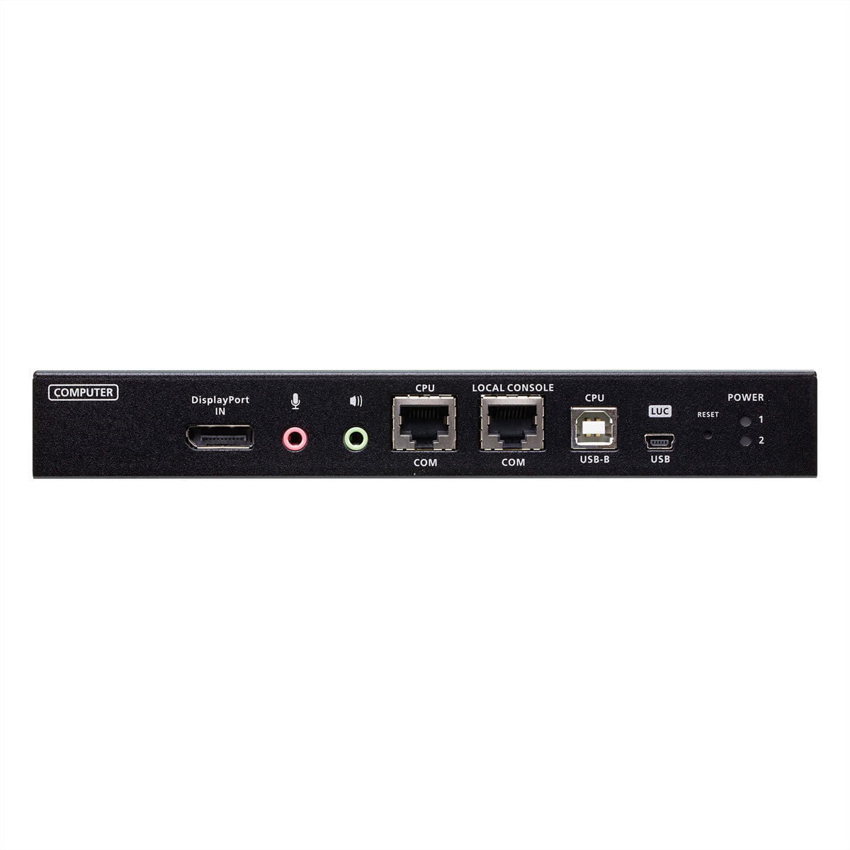 ATEN RCMDP101U – KVM over IP Switch – 1×DisplayPort 4K (4096×2160@30 Hz), 2×LAN, DC, Schwarz