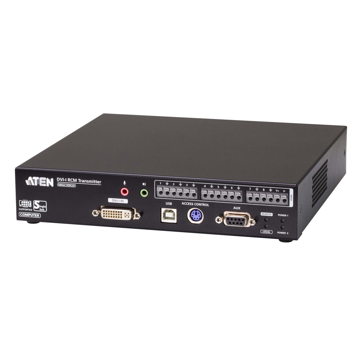 ATEN RCMDVI00BT – KVM over IP-Sender, 1920 × 1200 @60 Hz, Fernzugriff, USB-Konsole, für DVI-I-Displays
