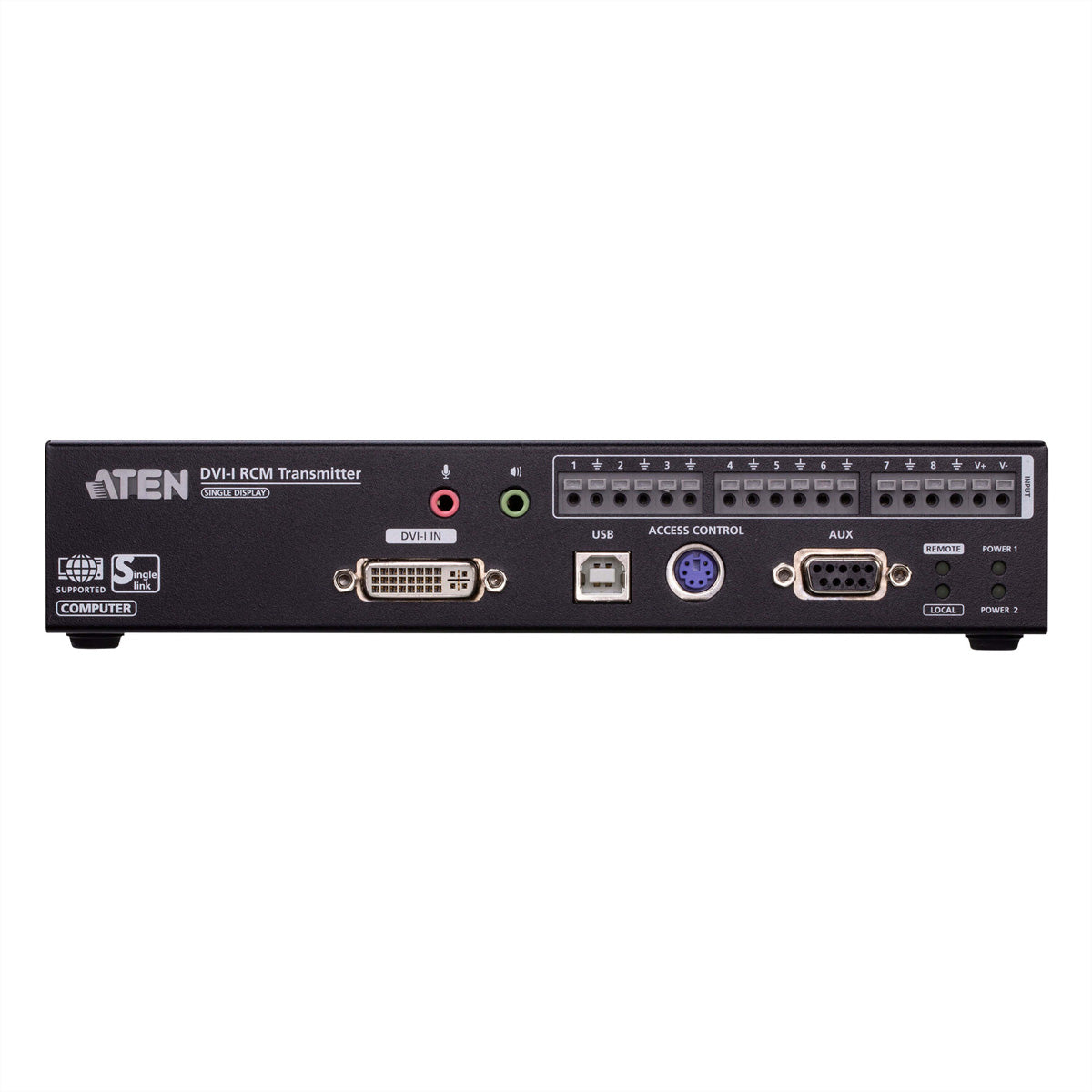 ATEN RCMDVI00BT – KVM over IP-Sender, 1920 × 1200 @60 Hz, Fernzugriff, USB-Konsole, für DVI-I-Displays