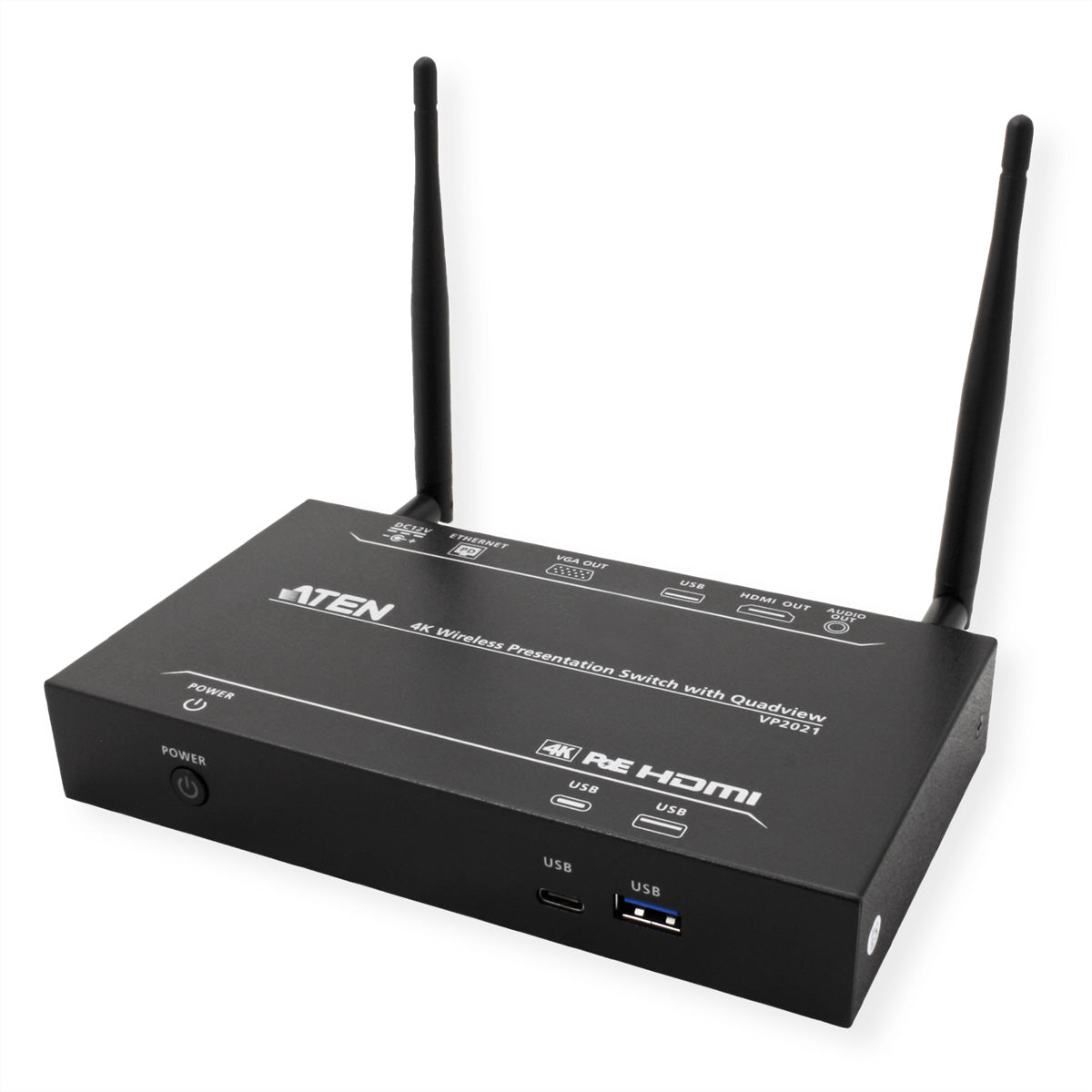 ATEN VP2021 – 2×1 HDMI-Matrix, 4K30, PoE, Ethernet