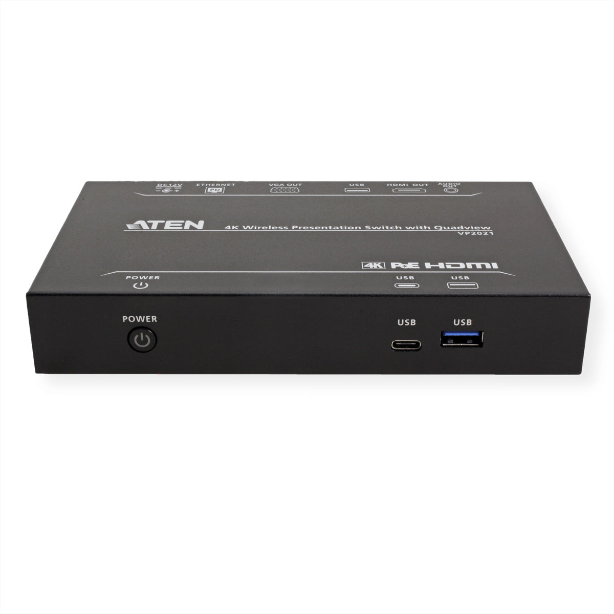 ATEN VP2021 – 2×1 HDMI-Matrix, 4K30, PoE, Ethernet
