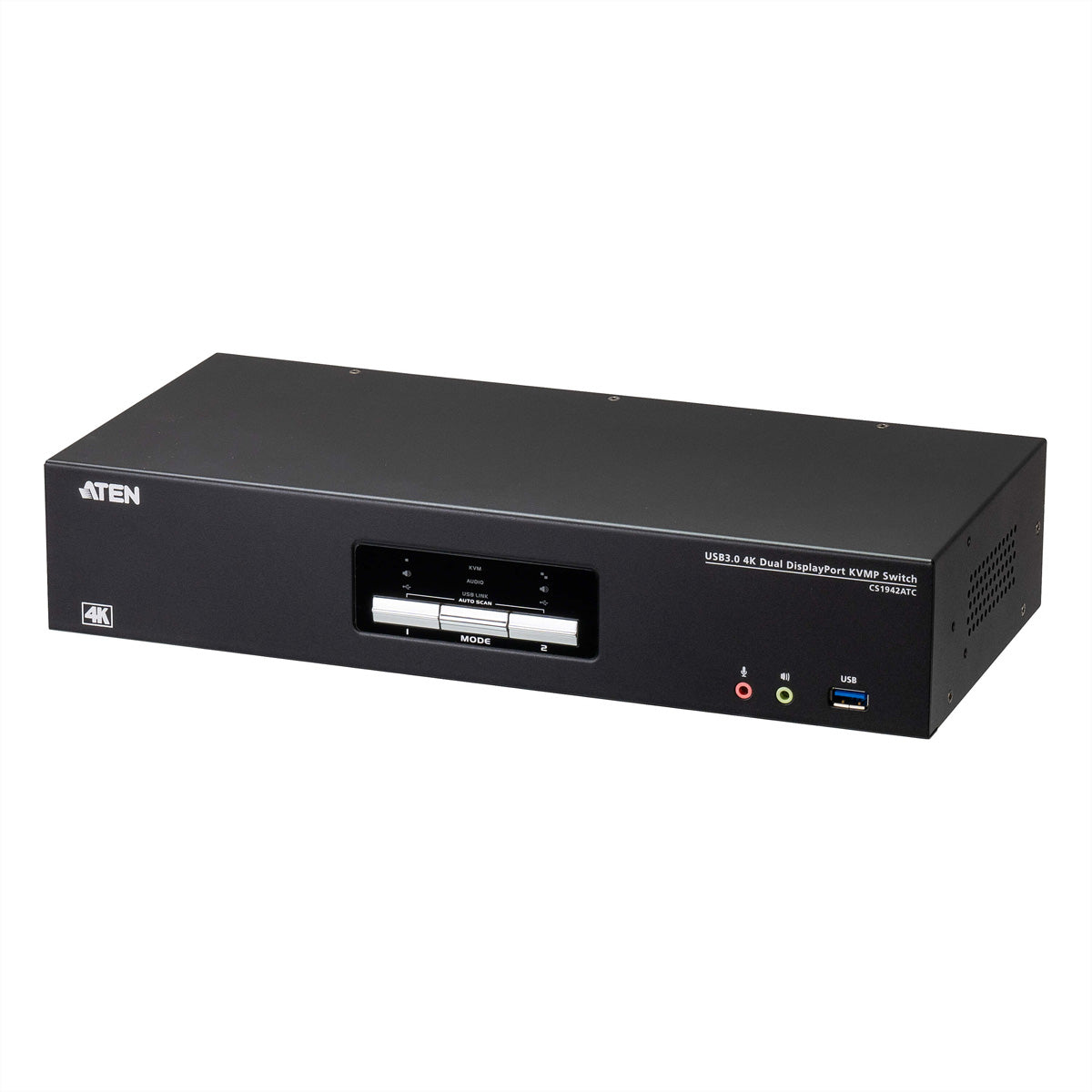 ATEN CS1942ATC KVM-Switch – 2× DP, 2× USB-A, 3,5 mm Audio, für ATC-Systeme