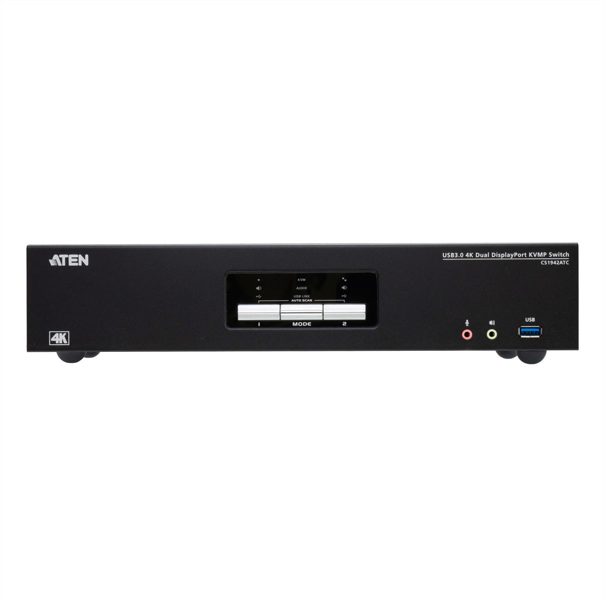 ATEN CS1942ATC KVM-Switch – 2× DP, 2× USB-A, 3,5 mm Audio, für ATC-Systeme