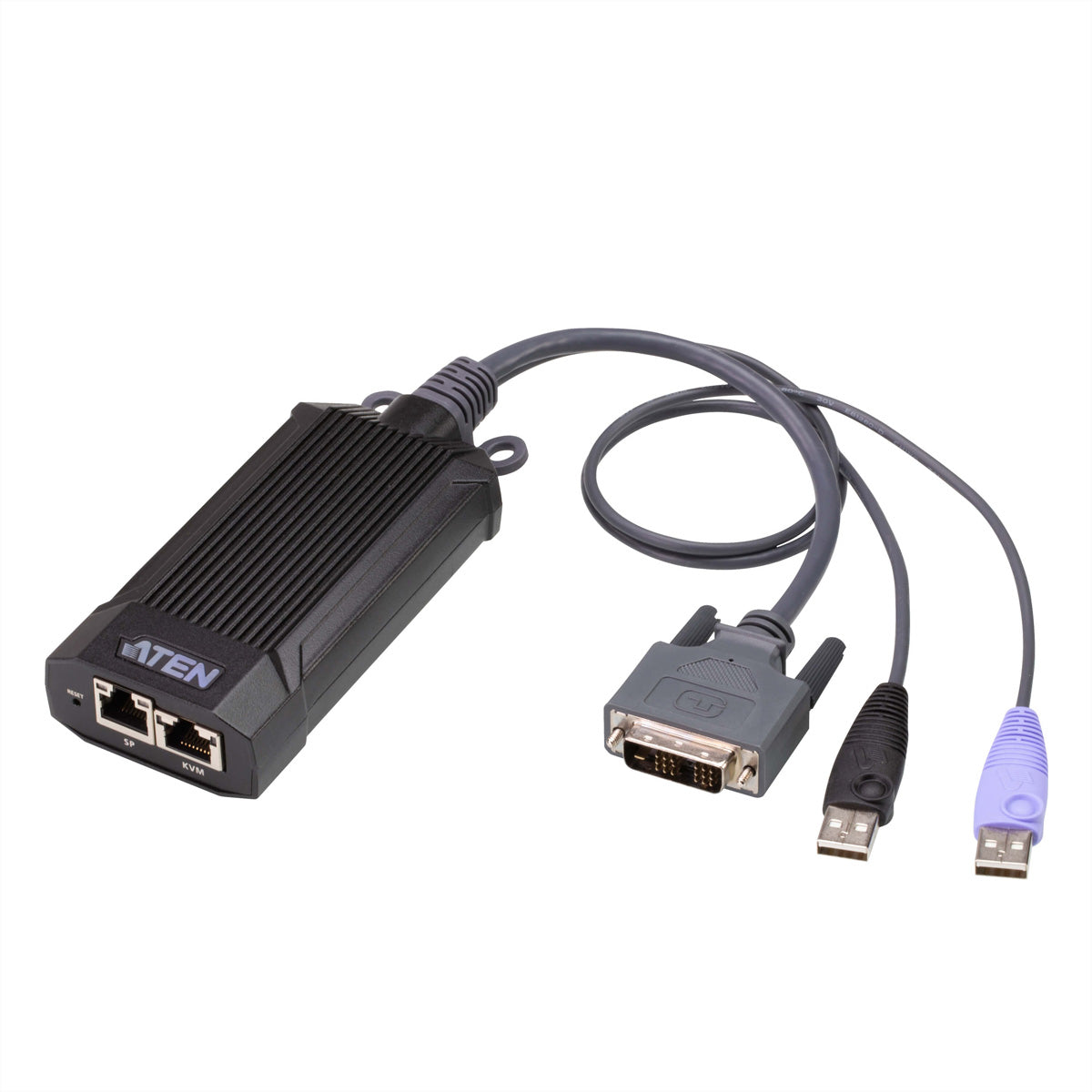 ATEN KG6900T KVM DigiProcessor – DVI, 1920 × 1200 @ 60 Hz, 2× RJ-45 (10/100/1000Base-T), bis 100 m – Schwarz