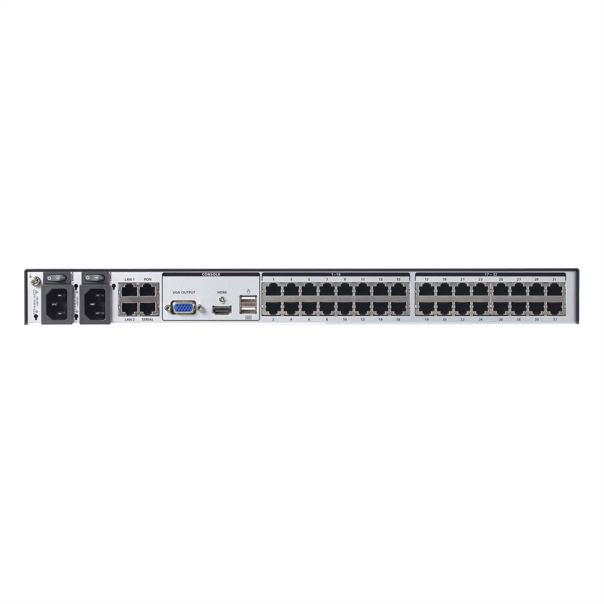 ATEN KN1132VB KVM over IP-Switch – USB, PS/2, 1× HDMI, 1× VGA, 5× USB-A, GbE, für Windows/Mac/Linux