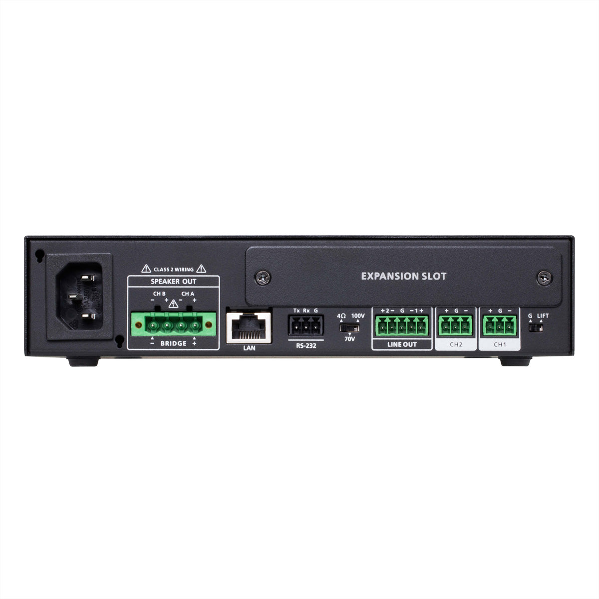 ATEN AP206 – Stereo-Vollverstärker, 2×60 W (8 Ω), Euroblock, RS-232, Schwarz