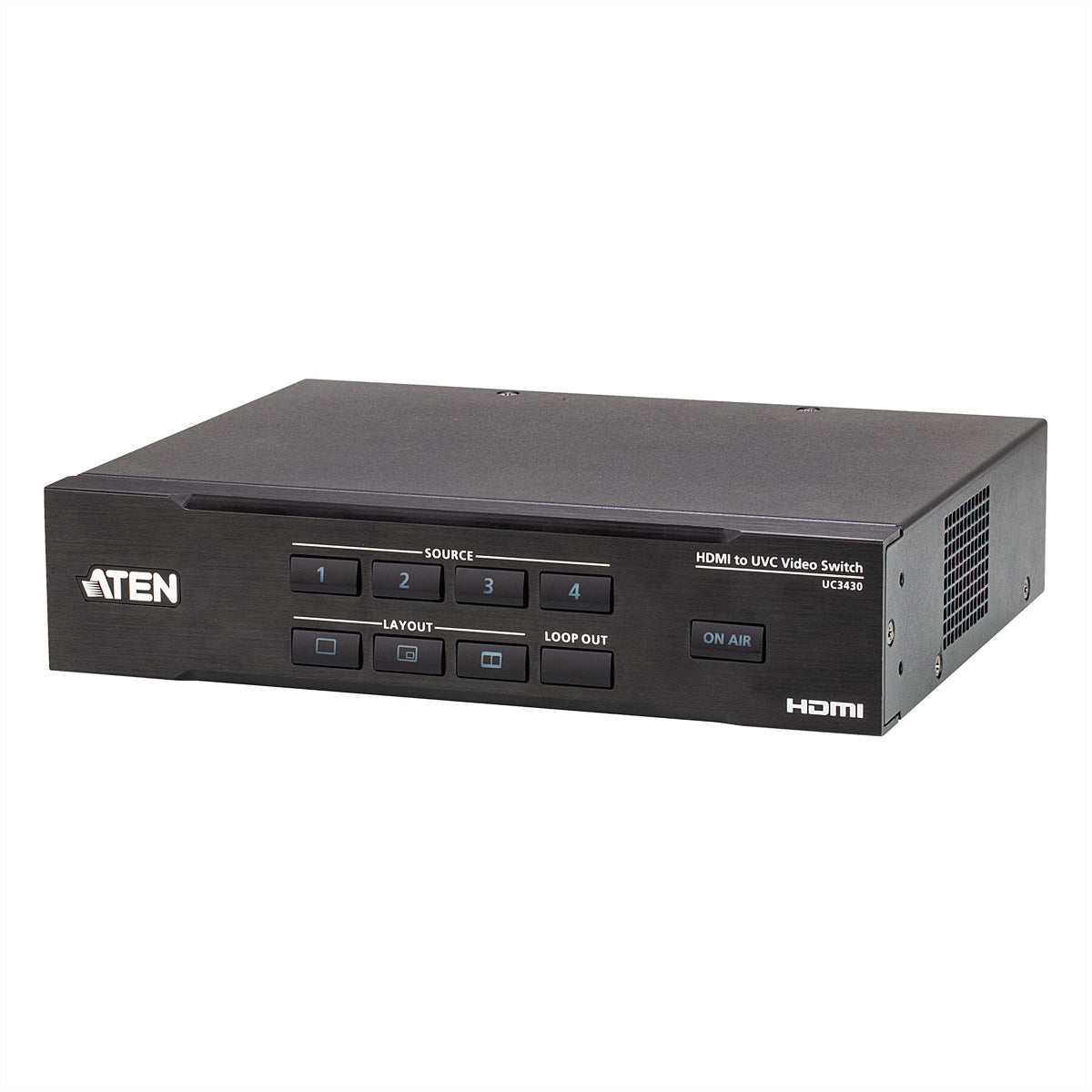 ATEN UC3430 CAMLIVE PRO 4K Capture-Adapter HDMI zu USB-C – 4× HDMI 4K60 zu USB-C 4K30, UVC, für Windows/Mac