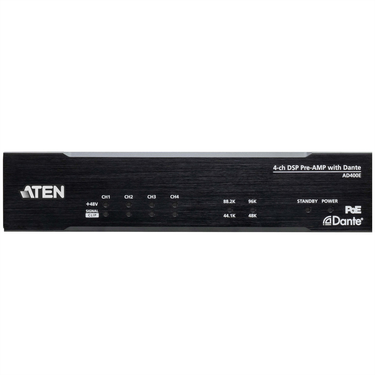 ATEN AD400E – Studio-Mischpult (4-Kanal), 24 Bit, 44,1–96 kHz, Schwarz