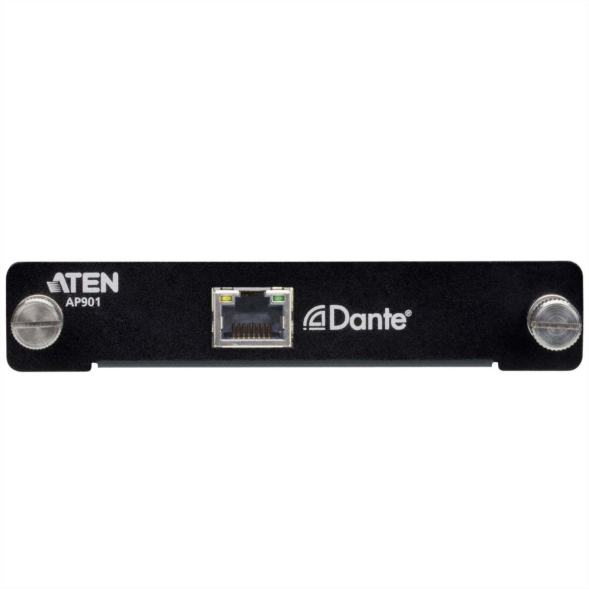 ATEN AP901 – Dante-Karte – für ATEN AP – 2 Kanäle, 24-Bit, 44,1/48 kHz – Gigabit RJ-45 – Schwarz