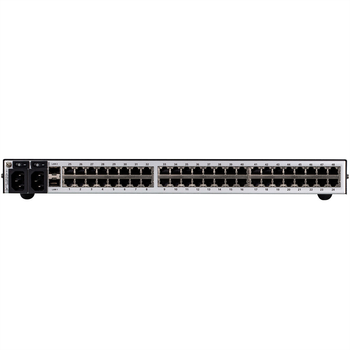 ATEN SN1148CO Serieller Konsolenserver – 48× serielle Ports, 2× SFP, 4× USB 2.0, Dual Power – Schwarz