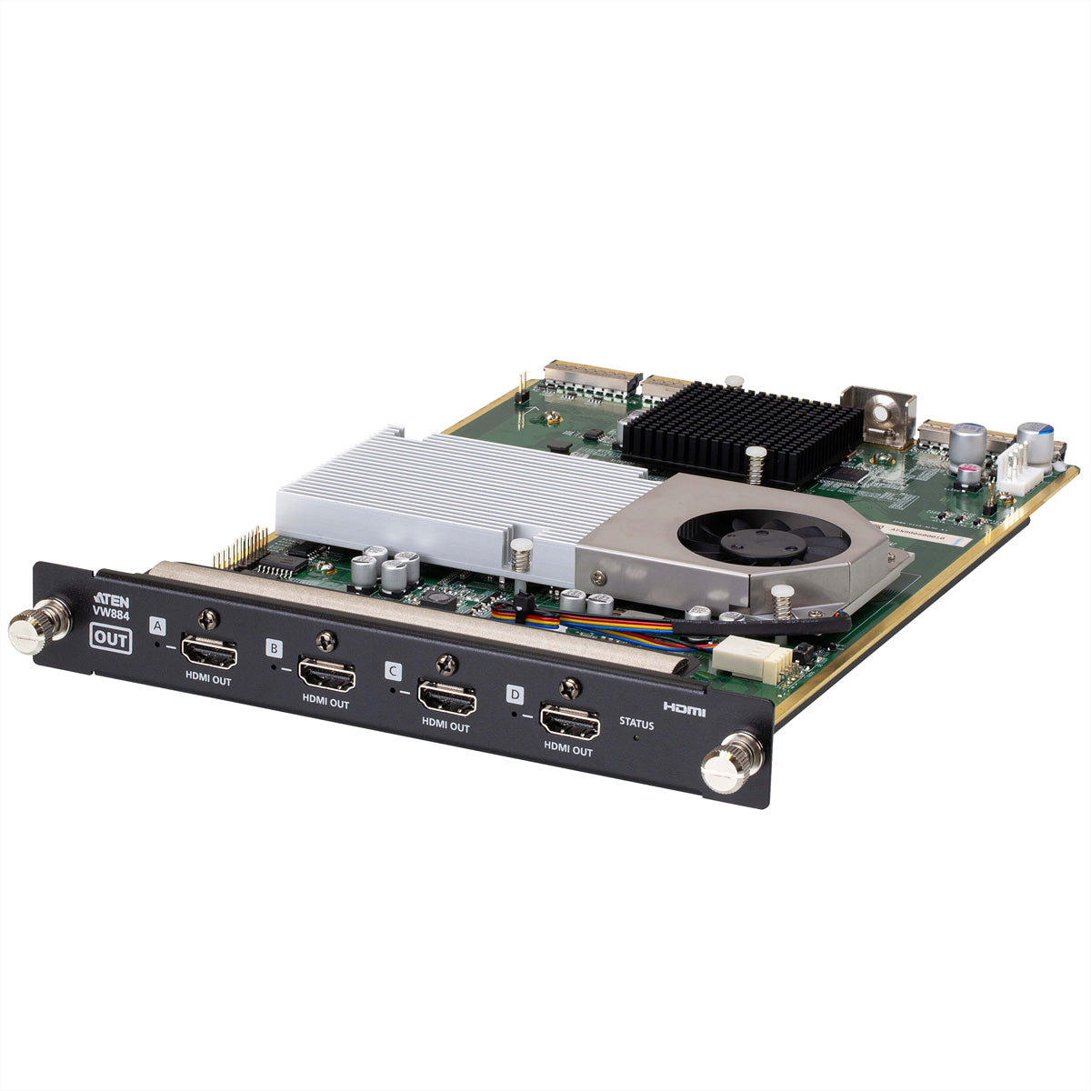 ATEN VW884 – HDMI-Ausgangskarte, 4× HDMI Out, 4K@30 Hz, HDR, HDCP 2.2, für VW3620, Schwarz
