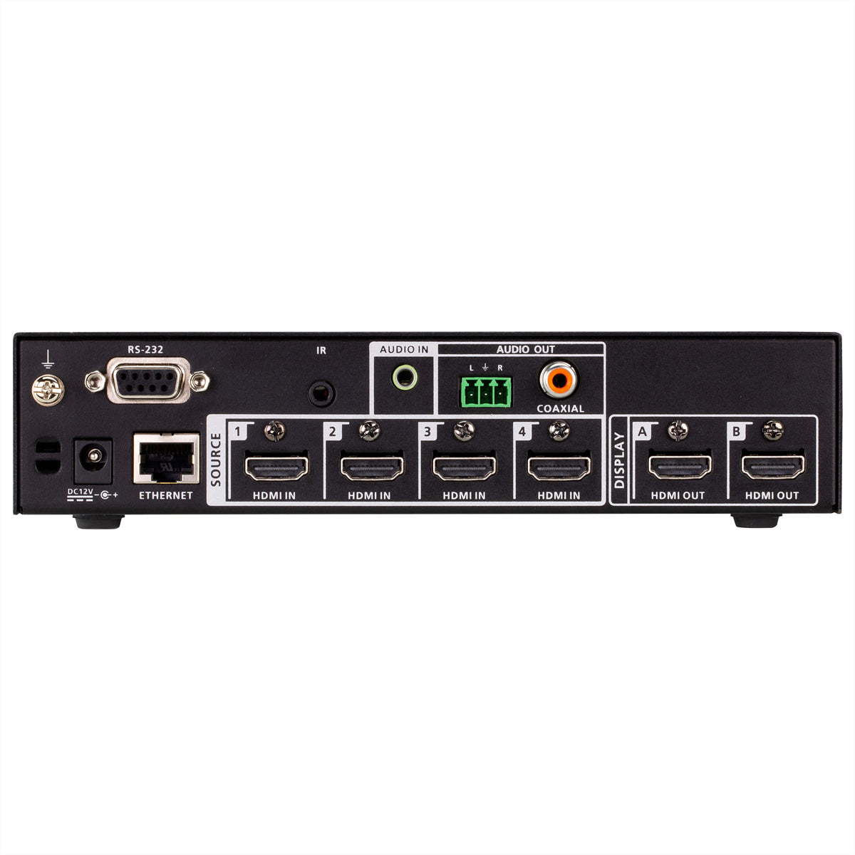 ATEN VP2420 – 4×2 HDMI-Matrix, 4K60, Fronttasten, RS-232, IR-Fernbedienung
