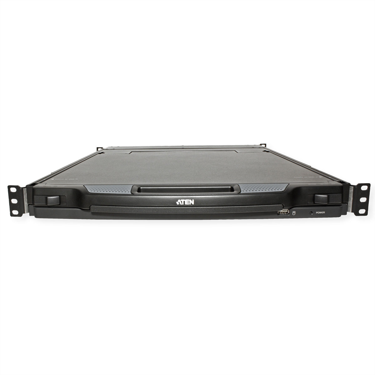 ATEN CL6700MW – 17,3" Rack-LCD-Konsole – 1-Port DVI/HDMI/VGA, 1920 × 1080/60 Hz, USB 2.0, Audio, IT-Layout – 1