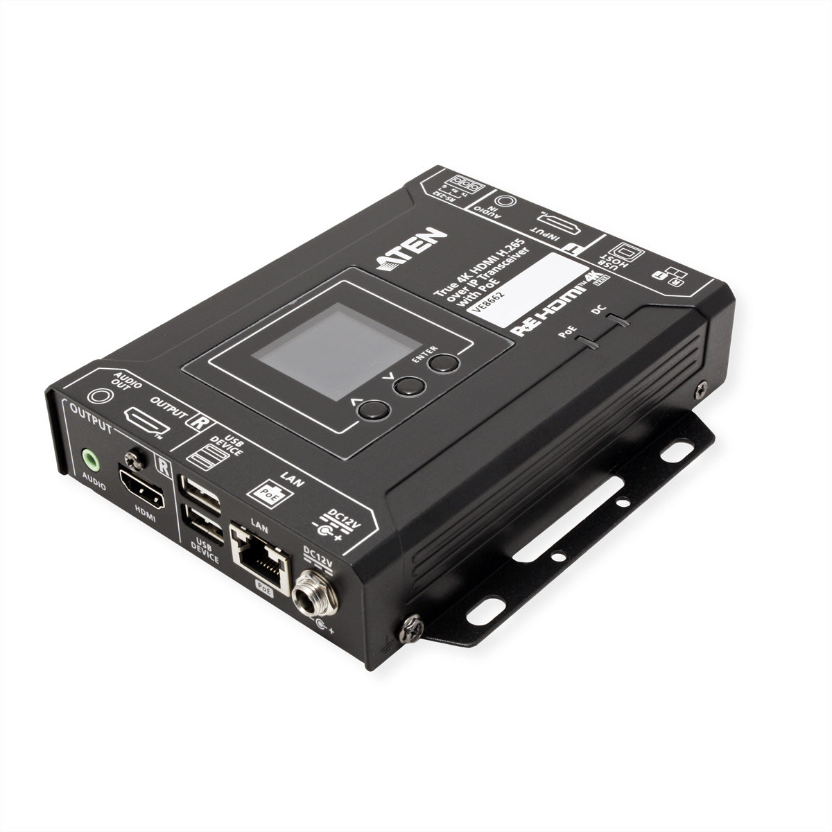 ATEN VE8662 – HDMI Extender-Set, über IP (H.265), 4K@60 Hz, 100 m, HDR, PoE, HDCP 2.2/2.3