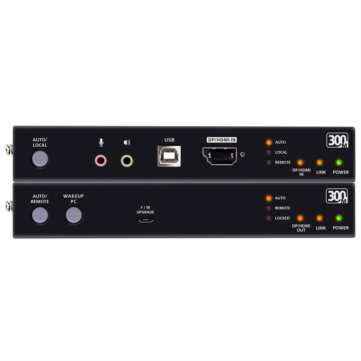 ATEN CE980 – Optischer KVM-Extender – True 4K (4096×2160 bei 60 Hz), DP/HDMI, USB 2.0, 300 m, Schwarz