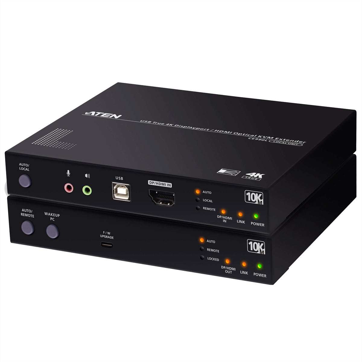 ATEN CE990 – KVM-Extender – DisplayPort/HDMI – 4096 × 2160 @ 60 Hz, 10 km, Sender & Empfänger