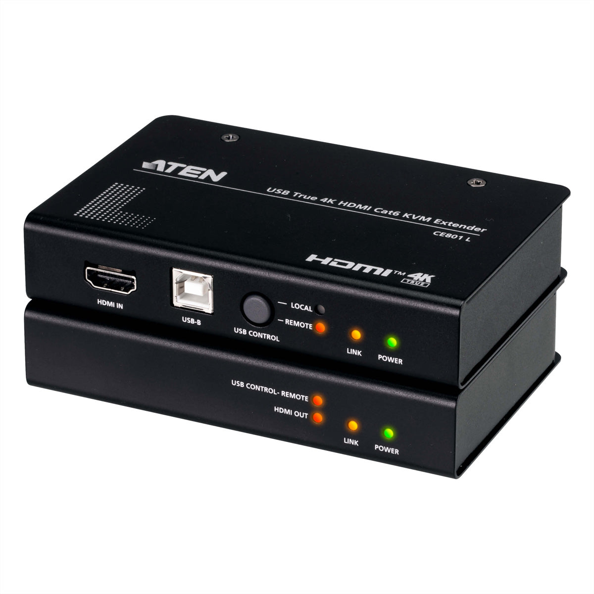 ATEN CE801 – KVM-Extender-Set HDMI – 4K/60 Hz, USB 2.0, Audio 7.1, RS-232, bis 70 m über Cat 6