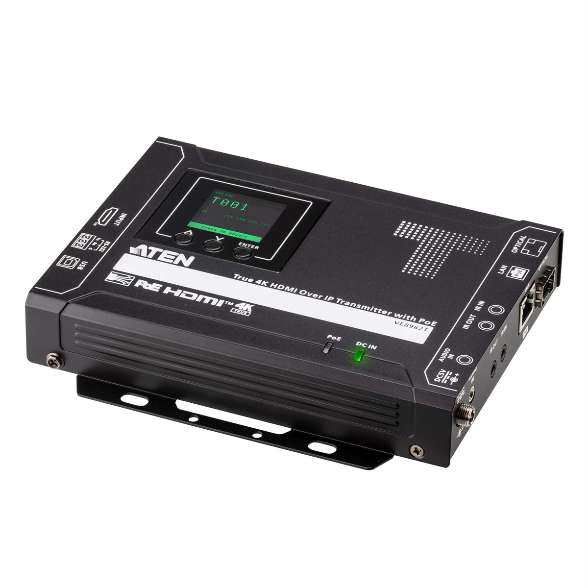 ATEN VE8962T – HDMI Transmitter über IP, 4K@60 Hz, 100 m/10 km, HDR, PoE, HDCP