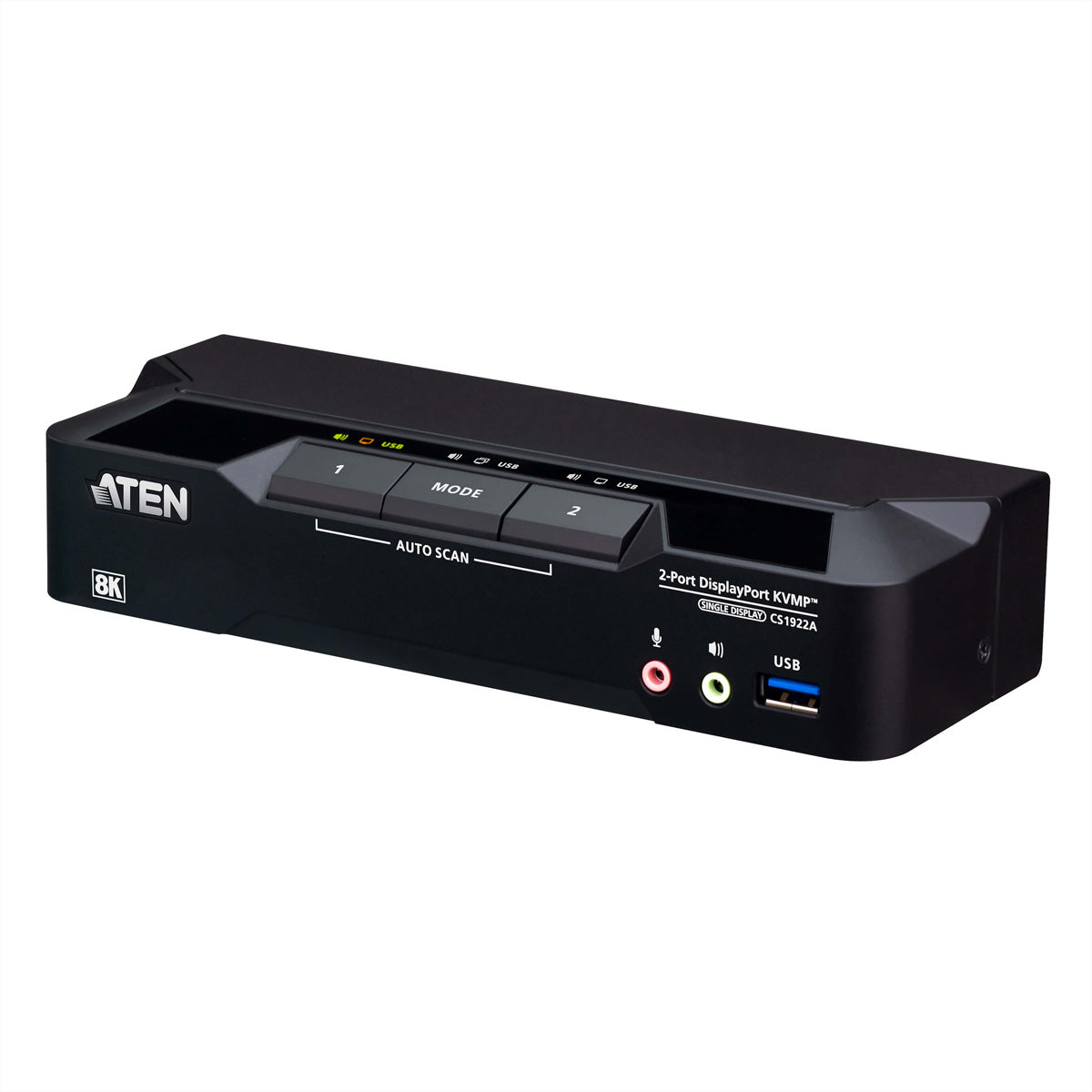 ATEN CS1922A – 2-Port DP KVM-Switch – 8K/60 Hz, USB 3.0-Hub, Audio