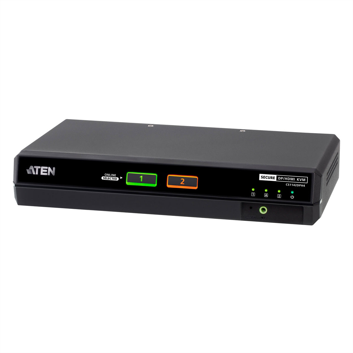 ATEN CS1142DPH4 – KVM-Switch – 2-Port, DP/HDMI – 5120 × 2880 @ 60 Hz, Audio