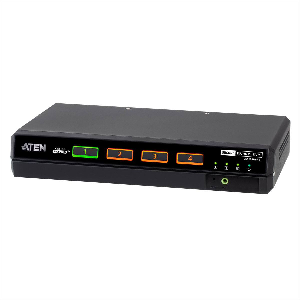 ATEN CS1184DPH4 – KVM-Switch – 4-Port (USB), DP/HDMI – 5K – PSD PP v4.0