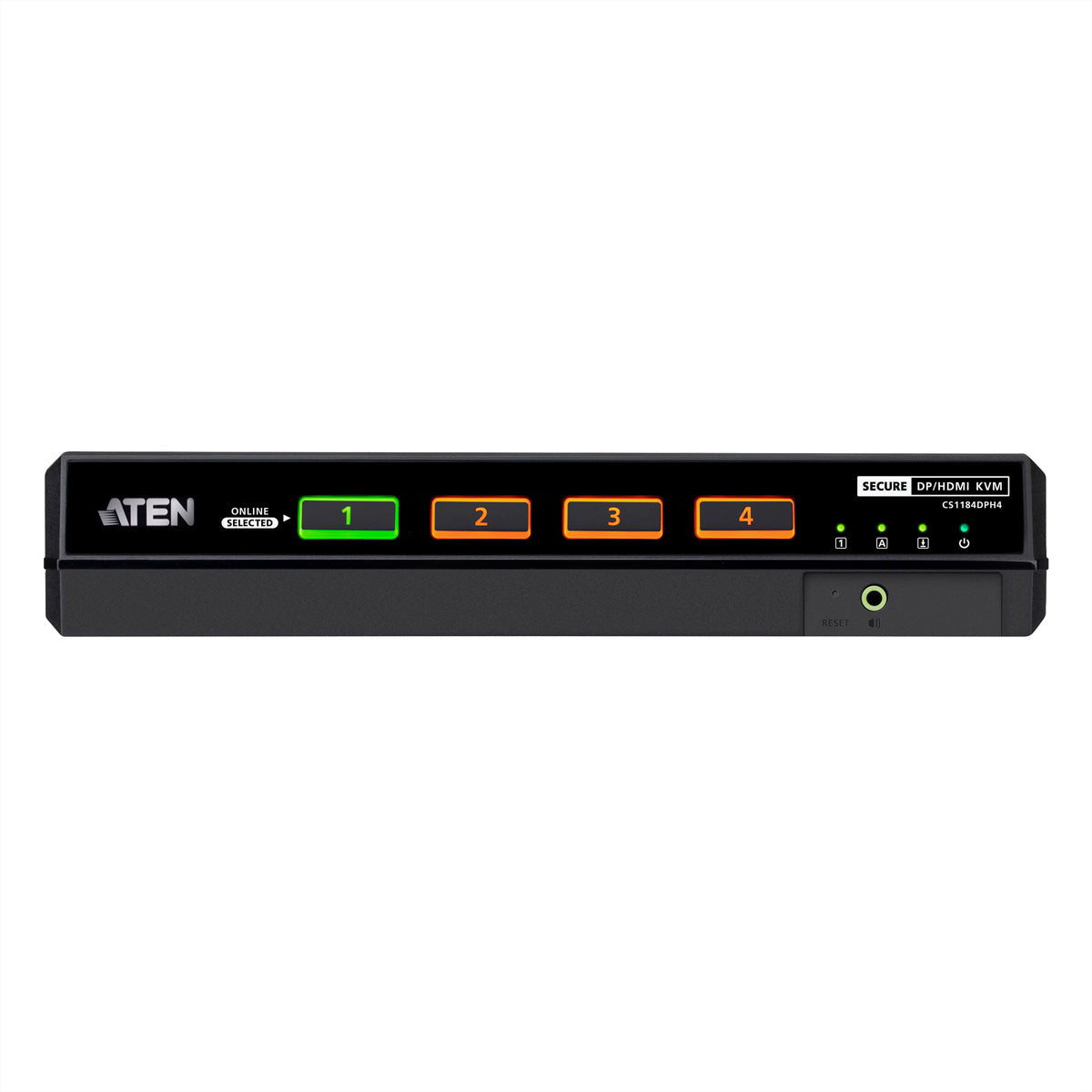 ATEN CS1184DPH4 – KVM-Switch – 4-Port (USB), DP/HDMI – 5K – PSD PP v4.0