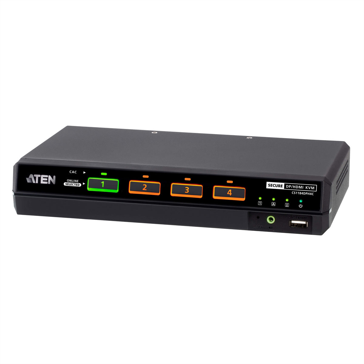 ATEN CS1184DPH4C – KVM-Switch – 4-Port, DP/HDMI – 5K, Audio
