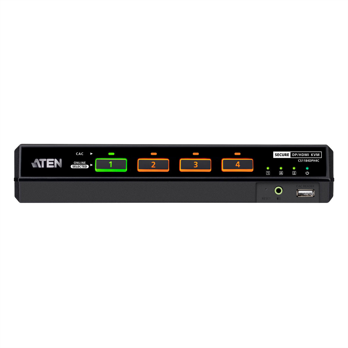 ATEN CS1184DPH4C – KVM-Switch – 4-Port, DP/HDMI – 5K, Audio