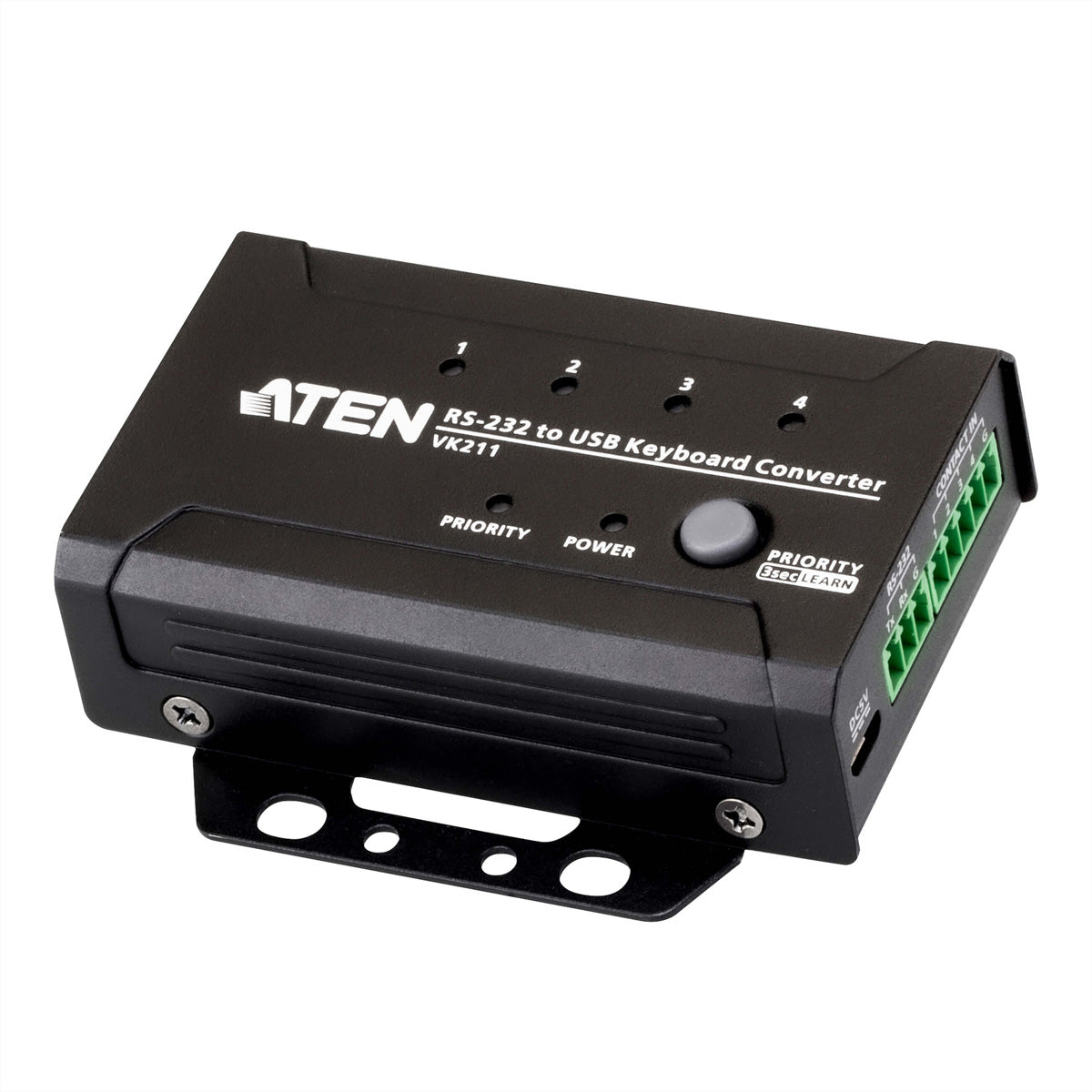 ATEN VK211 Serieller Schnittstellenkonverter RS-232 zu USB – 1× RS-232, 3× USB 2.0, 2 Konsolen-Ports