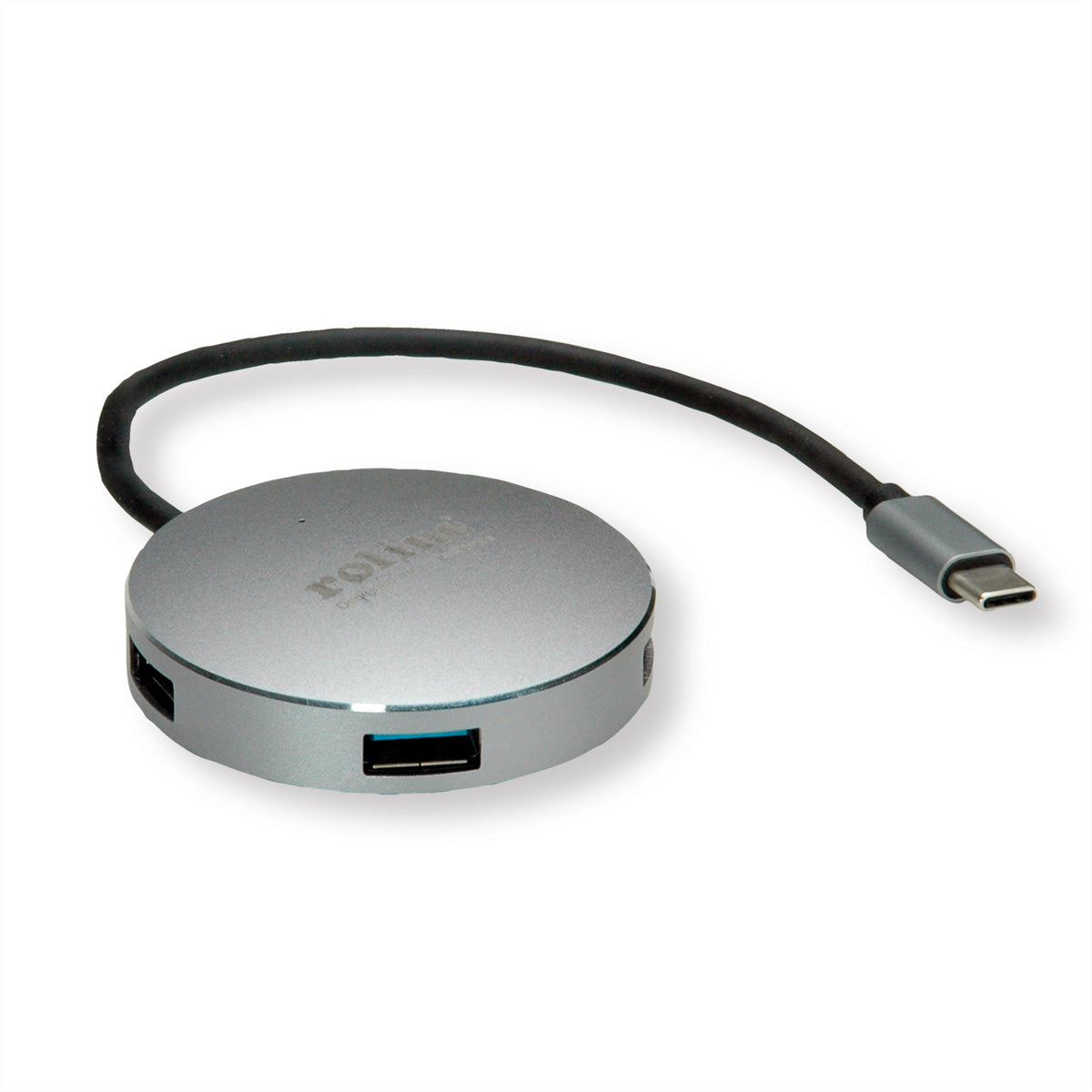 ROLINE USB-Hub – USB-C, 4× USB-A, für MacBook/Ultrabook/USB-C-Geräte