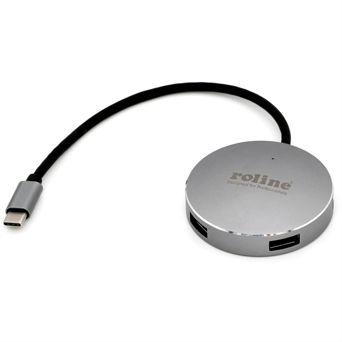 ROLINE USB-Hub – USB-C, 4× USB-A, für MacBook/Ultrabook/USB-C-Geräte