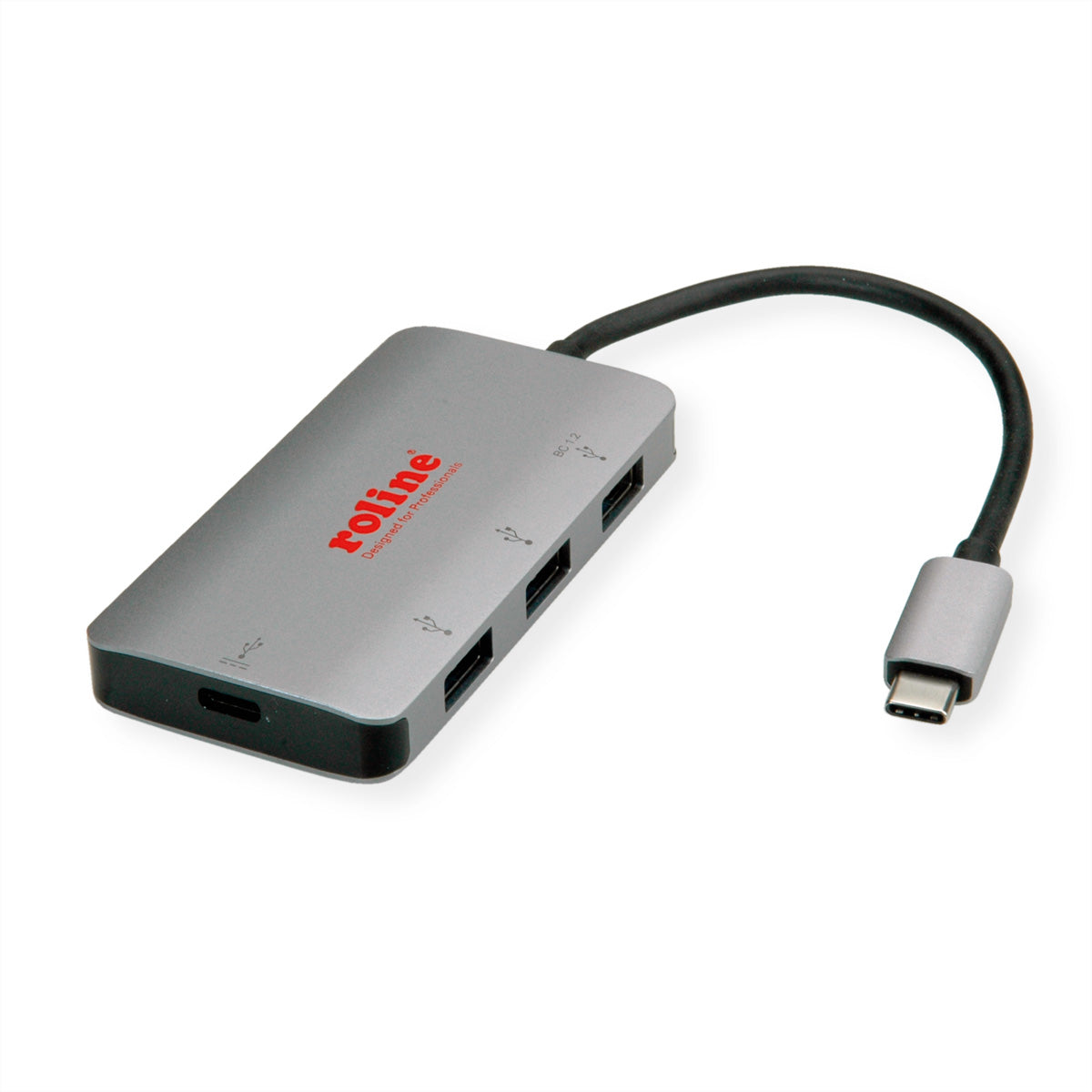 ROLINE USB-Hub – USB-C, 3× USB-A, 1× USB-C (PD), für Mac/Windows