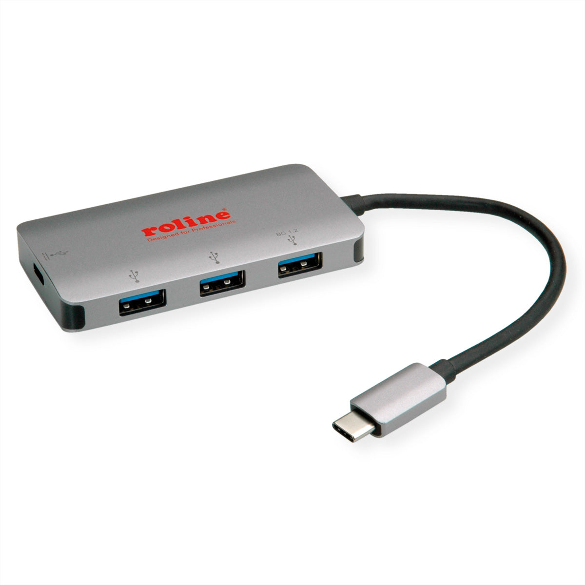 ROLINE USB-Hub – USB-C, 3× USB-A, 1× USB-C (PD), für Mac/Windows