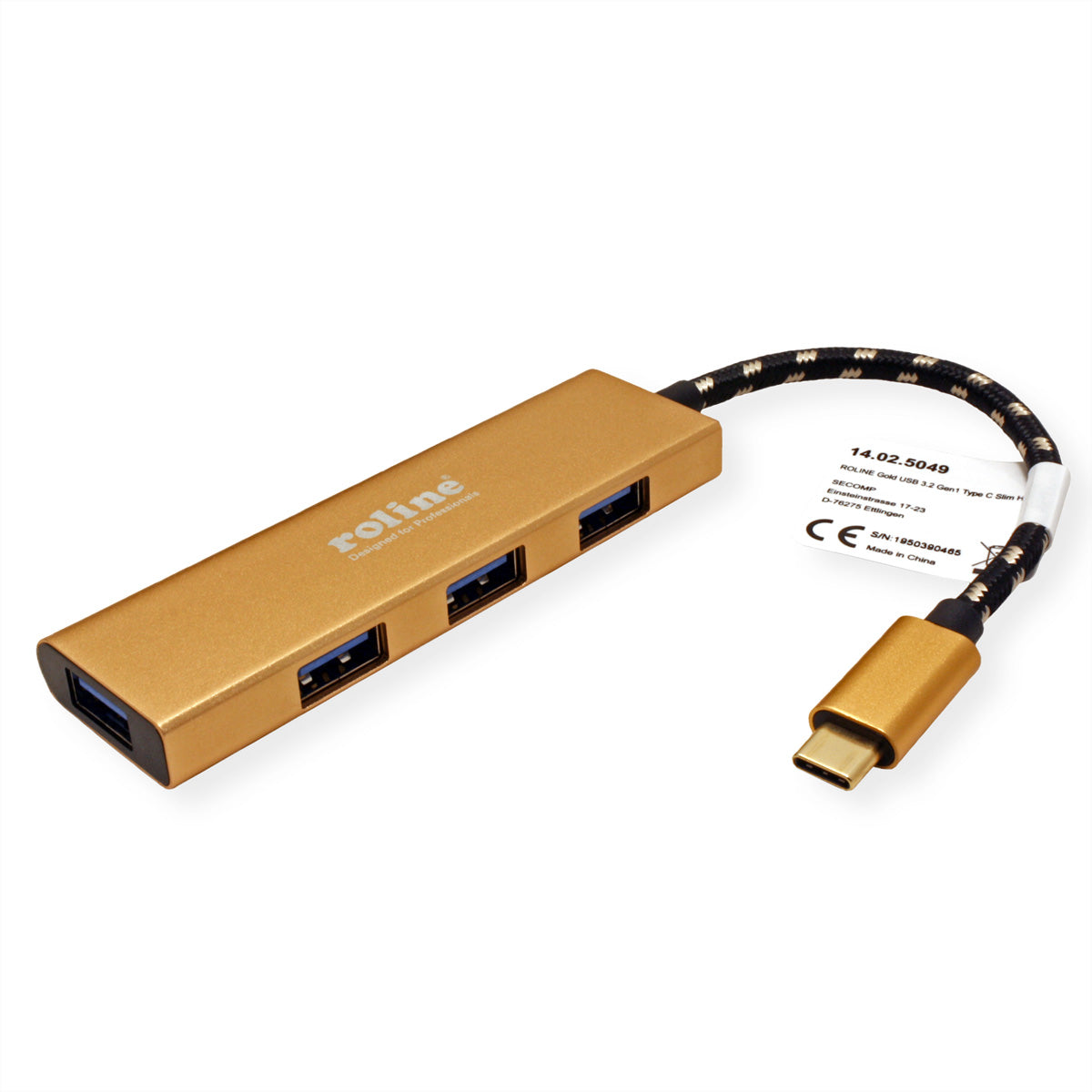 ROLINE GOLD USB-Hub – USB-C, 4× USB-A