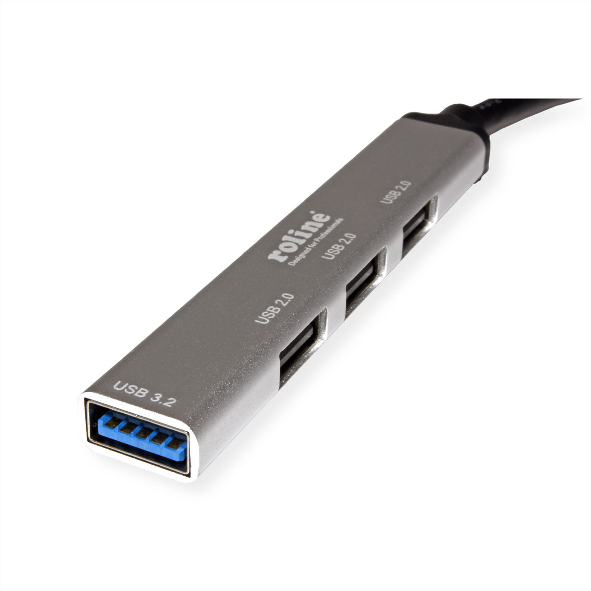 ROLINE USB-Hub – USB-C, 4× USB-A, für iPad Pro/Mac/Notebook