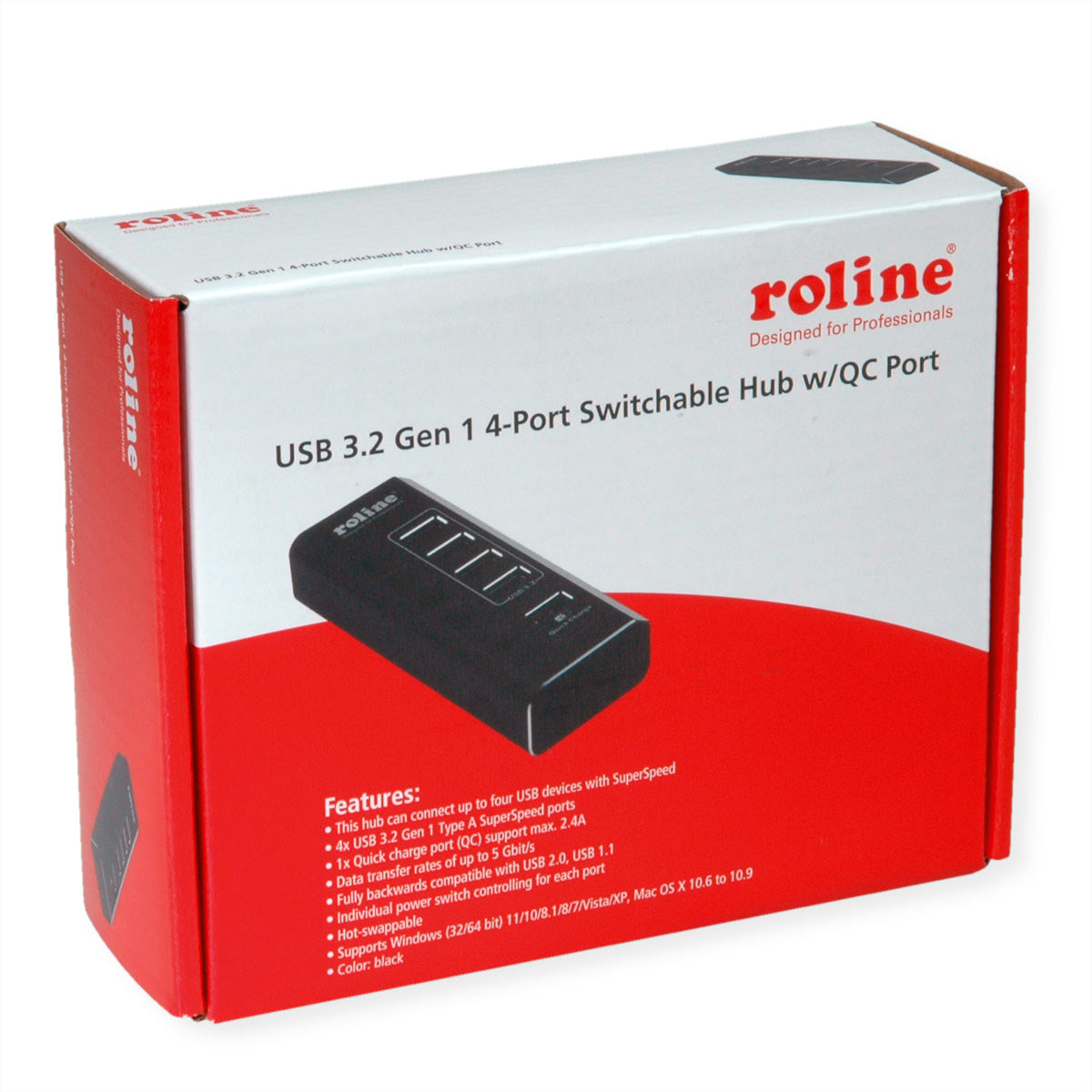 ROLINE USB-Hub – USB 3.2 Gen 1, 5× USB-A