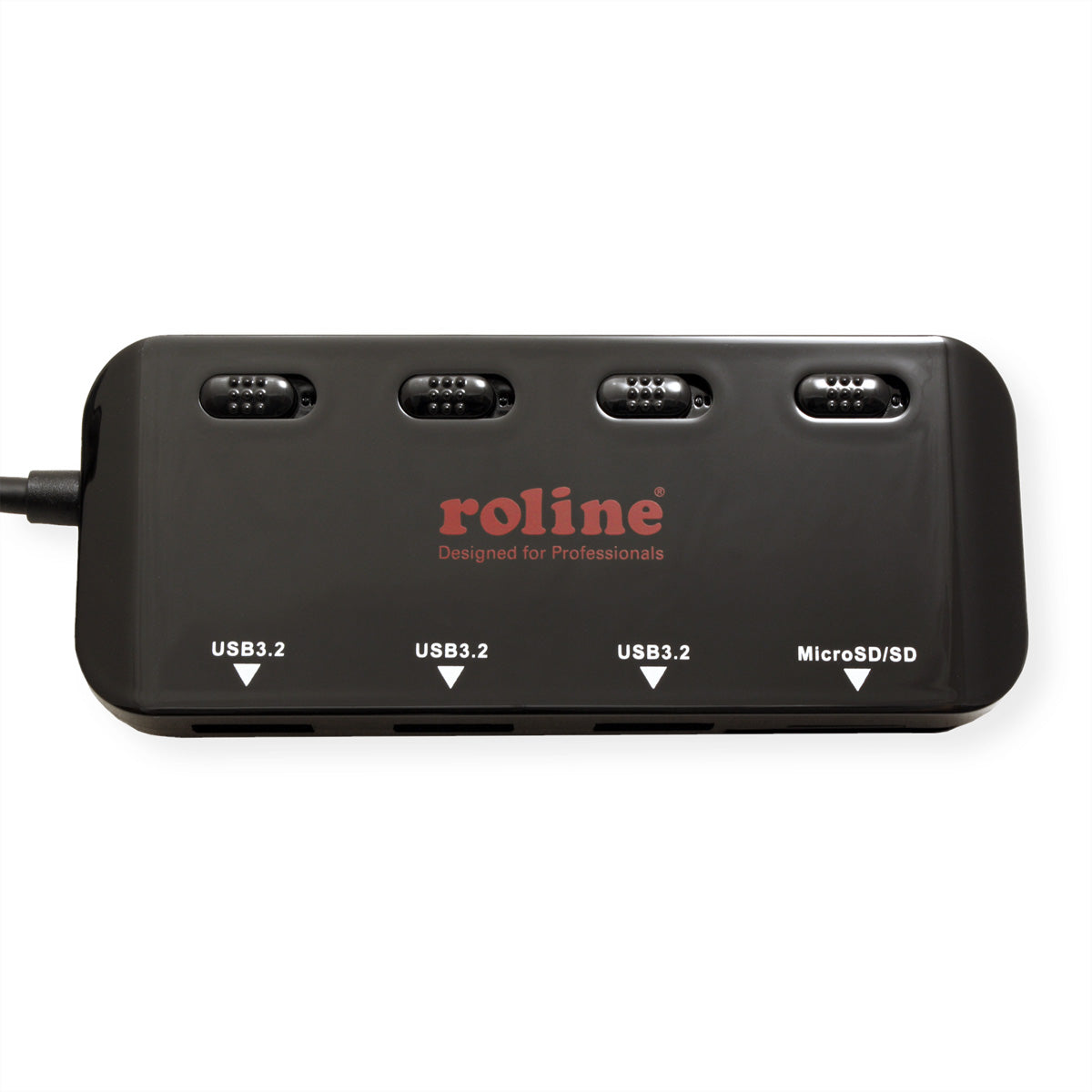 ROLINE USB-Hub – USB-C, 3× USB-A, microSD, für Tablet/Notebook/PC