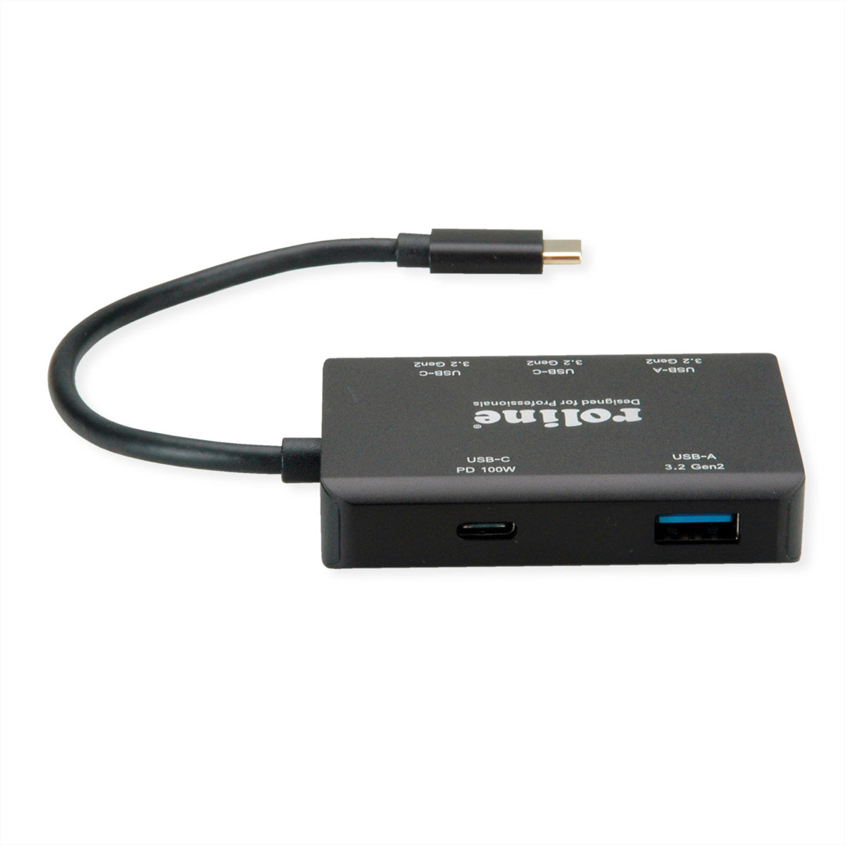 ROLINE USB-Hub – USB-C, 2× USB-A, 100 W PD
