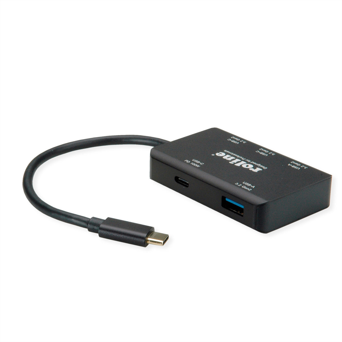 ROLINE USB-Hub – USB-C, 2× USB-A, 100 W PD