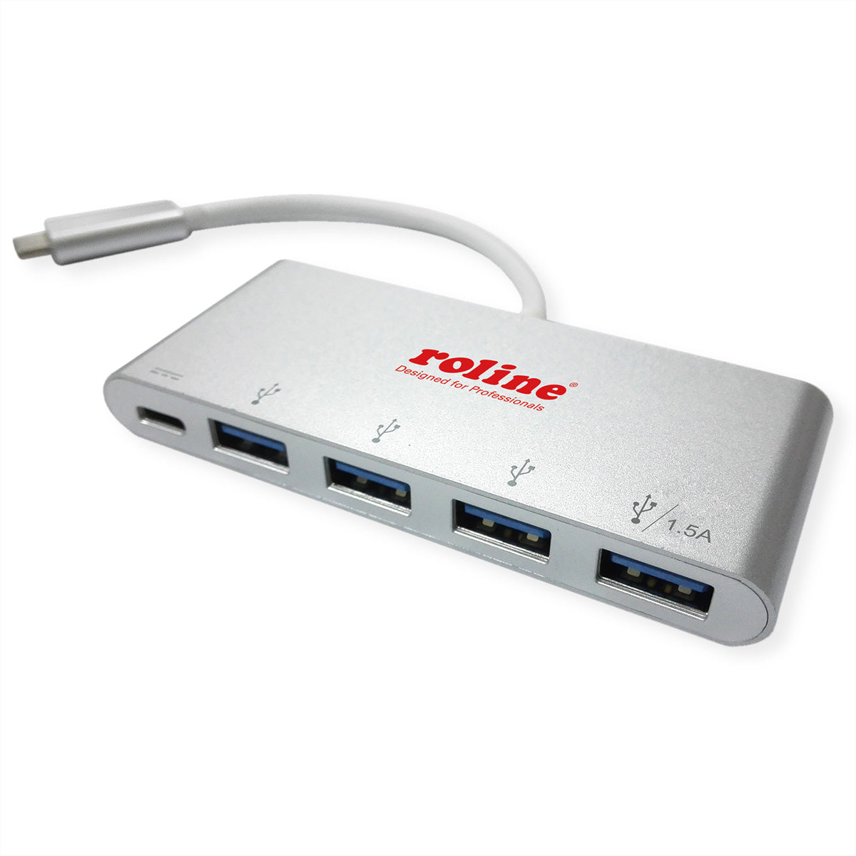ROLINE USB-Hub – USB-C, 4× USB-A, PD