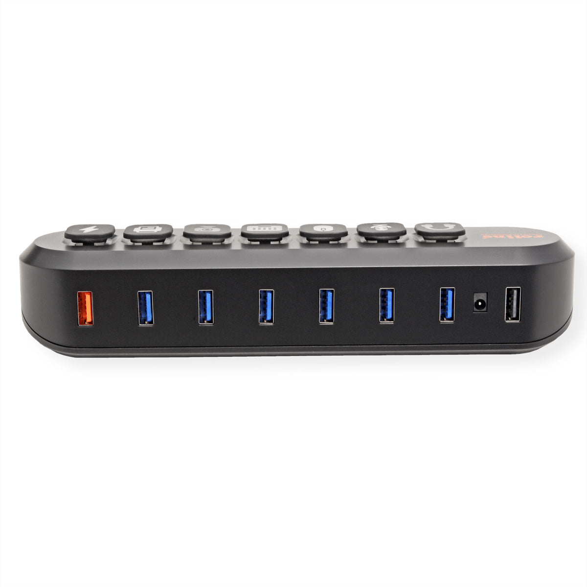ROLINE USB-Hub – 7× USB-A, 18 W PD