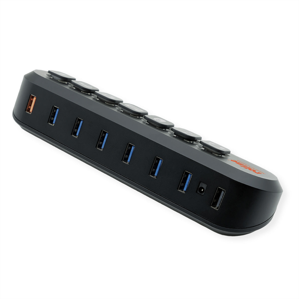 ROLINE USB-Hub – 7× USB-A, 18 W PD