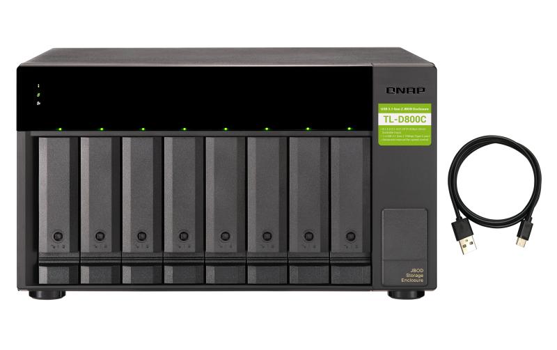 QNAP TL-D800C – 8-Bay HDD/SSD-Gehäuse – für 2,5"/3,5", SATA